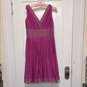 Isaac Mizrahi for Target Pink Sleeveless V-Neck Dress